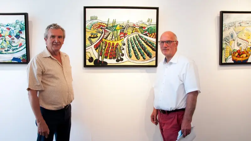 Galerie municipale Bernard Nonnet, René-Claude MIGAUD et Henri LABBÉ, Maire d'Erquy