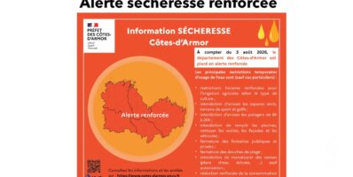 Alerte renforcée sécheresse dans les Côtes d&rsquo;Armor